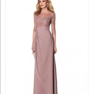 Black chiffon gown. Perfect for mother of the bride or black tie affair.